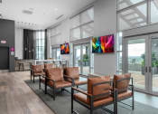 Thumbnail 35 of 42 - the waiting room of a hospital with leather chairs at Clayton On The Park, Missouri