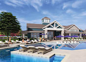 Thumbnail 26 of 28 - A pool area with people relaxing at Montage at Hawk Ridge Apartments, Lake St. Louis, MO