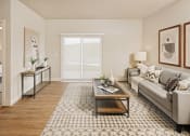 Thumbnail 4 of 19 - a living room with a couch and a coffee table at 44 West Luxury Living, Valley Park, Missouri