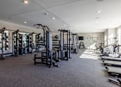 Thumbnail 54 of 66 - A well-equipped gym with various exercise machines and weights.at Preserve at Sycamore Creek, Osage Beach, Missouri