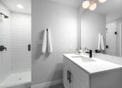 Thumbnail 22 of 71 - Model 3rd Bathroom at The Flats & Terraces at Wildhorse Village, Chesterfield, 63005