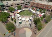 Thumbnail 8 of 20 - an aerial view of the fountain in the center of a city park  at Antelope Ridge, Box Elder, SD