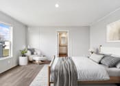 Thumbnail 9 of 25 - Model bedroom and closet at Cedar Ridge Manufactured Home Community  in Wichita, Kansas
