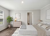 Thumbnail 5 of 15 - Model bedroom at Southfork MHC in Belton, MO