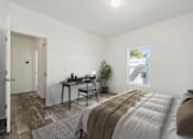 Thumbnail 9 of 19 - Model bedroom at Desert Valley Oasis MHC in Mesa, AZ.