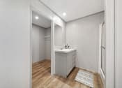 Thumbnail 15 of 25 - Model bathroom vanity at Cedar Ridge Manufactured Home Community  in Wichita, Kansas
