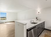 Thumbnail 37 of 45 - A kitchen with a dishwasher and sink.