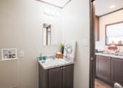 Thumbnail 5 of 16 - Model bathroom at Aldea Manufacture Home Community in Fort Worth, Texas