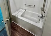 Thumbnail 18 of 21 - A white bathroom with a walk in shower.at Arbours at Moores Mill, Huntsville Alabama