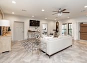 Thumbnail 30 of 35 - A Spacious Living Room With Ceiling Fan at Arbours at Pierce Creek, Mobile, AL