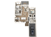 Thumbnail 10 of 17 - A bathroom with a toilet, sink, and mirror.