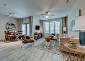 Thumbnail 19 of 34 - Living room with couch at Estraya Westover Hills, San Antonio, TX