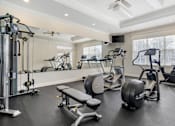 Thumbnail 7 of 18 - A spacious gym with a variety of exercise equipment. at Greenbrier Estates, Slidell, 70460
