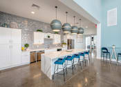 Thumbnail 42 of 47 - Clubhouse kitchen at Lumen Apartments, Hampton, VA, 23666