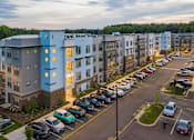Thumbnail 41 of 47 - Lumen Exterior Night at Lumen Apartments, Hampton, VA, 23666