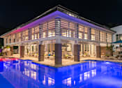 Thumbnail 7 of 47 - Pool at night at Lumen Apartments, Virginia