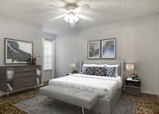 Thumbnail 21 of 32 - Bedroom With Ceiling Fan at Pear Orchard, Ridgeland
