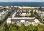 Thumbnail 16 of 46 - an aerial view of the building with the ocean in the background at Pier Village Apartments, New Jersey
