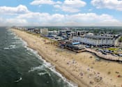 Thumbnail 2 of 46 - a view of the beach and the ocean from above at Pier Village Apartments, Long Branch, 07740