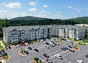 Thumbnail 30 of 33 - Aerial view at Skyland Exchange Apartments, Asheville, NC