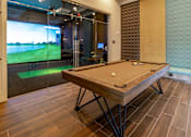 Thumbnail 13 of 35 - Pool table in clubhouse at Stone Loch Apartments, Tomball