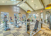Thumbnail 8 of 35 - Fitness Center With Modern Equipment at Stone Loch Apartments, Tomball, TX