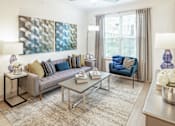 Thumbnail 26 of 35 - Living room at Stone Loch Apartments, Tomball, TX
