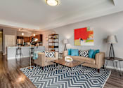 Thumbnail 5 of 27 - Carpeted Living Room  at The Heights Apartments, Alabama
