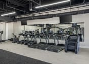 Thumbnail 14 of 20 - a row of cardio machines in a gym