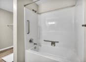 Thumbnail 28 of 51 - the shower in the master bathroom has a geometric design on the ceiling