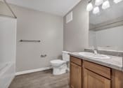 Thumbnail 47 of 51 - a bathroom with a sink toilet and a mirror