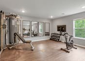 Thumbnail 30 of 45 - the gym in the owners home has plenty of exercise equipment and a television