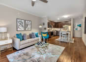 Thumbnail 2 of 16 - Living Room and Kitchen