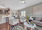 Thumbnail 8 of 34 - Living Room and Dining Area