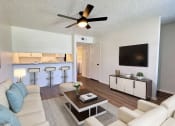 Thumbnail 6 of 20 - a living room with a couch and a tv