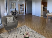 Thumbnail 4 of 20 - Living Space with Workstation