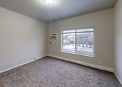 Thumbnail 15 of 19 - A room with a window and a carpet on the floor.