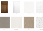 Thumbnail 4 of 4 - A collection of images showing different flooring options.