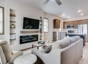 Thumbnail 51 of 54 - 2 Bdrm Townhome Living Room |  at 5th Ward | Three Sixty