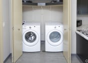 Thumbnail 31 of 32 - a washer and dryer sit next to each other in a laundry room