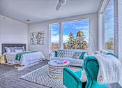Thumbnail 5 of 18 - Bedroom Come Living Area at Sloan's Place Apartments, Denver, CO, 80214