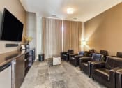Thumbnail 9 of 15 - The Oaks of Vernon Hills -  Movie Theatre Room with Leather Chairs