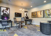 Thumbnail 22 of 25 - Alpharetta Apartments – The Ascent at Windward – business center with computers and desk chairs