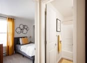 Thumbnail 15 of 27 - Modern Apartments in Wilsonville - Bridge Creek - Bedroom with En Suite Bathroom