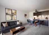 Thumbnail 5 of 27 - Apartments in Wilsonville for Rent - Bridge Creek -  Stainless Steel Appliances and Modern Dining Area Fan