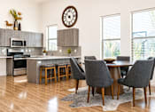 Thumbnail 14 of 33 - Open concept kitchen and dining area at Silver Ridge Apartments, Meridian, Idaho