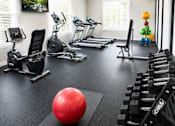 Thumbnail 11 of 21 - Fitness center with cardio and strength training equipment at Stonetree Apartments, East Point