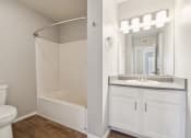 Thumbnail 23 of 56 - a bathroom with a toilet sink and a shower at Vista Linda, Santa Fe, NM