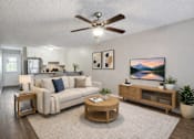 Thumbnail 7 of 13 - Living Room with Ceiling fan at Brookwood, Archdale, NC