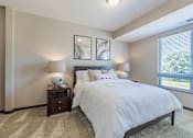 Thumbnail 9 of 10 - Comfortable Bedroom at The Cielo Apartments, Fridley, MN, 55432